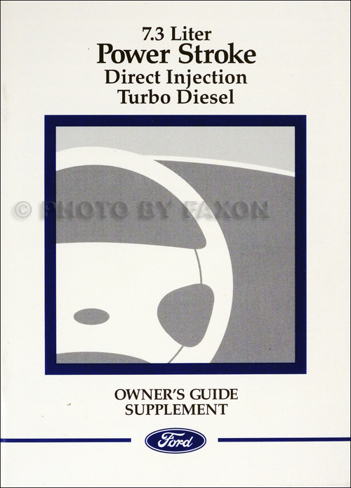 1999 Ford 7.3L Powerstroke Diesel Engine Owner's Manual Original 