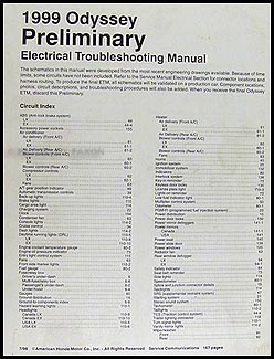 1999 Honda odyssey electrical problems #6