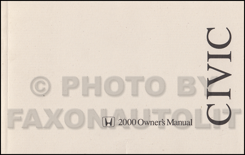 2000 Honda civic user manual #4