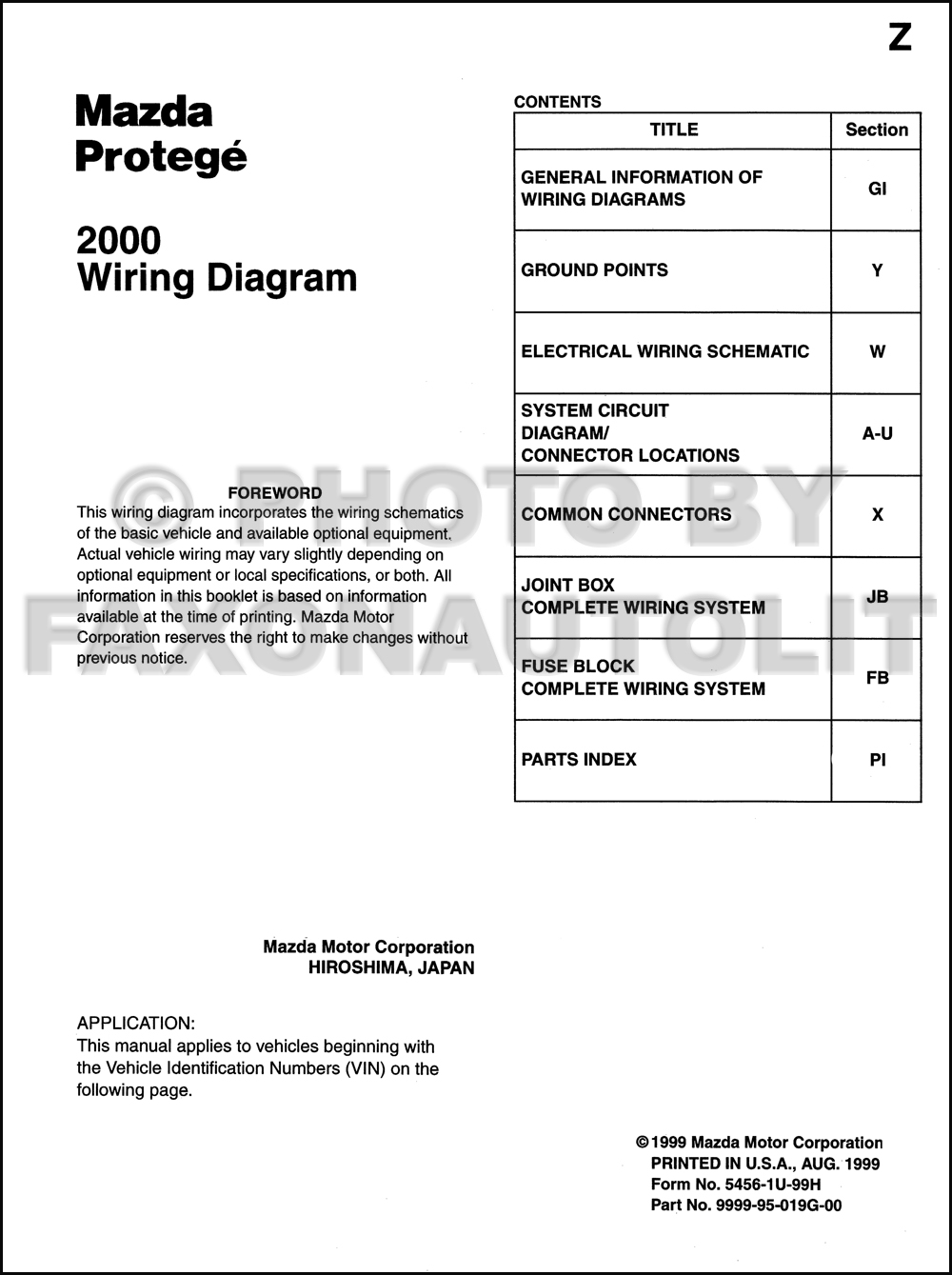 2000 Mazda Protege Stereo Wiring Diagram from cdn.faxonautoliterature.com