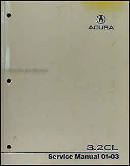 2001 Acura Type on 2001 2002 Acura Cl Original Body Repair Shop Manual