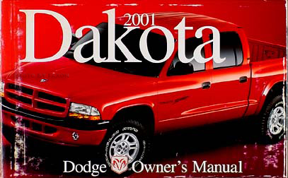 2001 Dodge Dakota Pickup Truck Owner S Manual Original