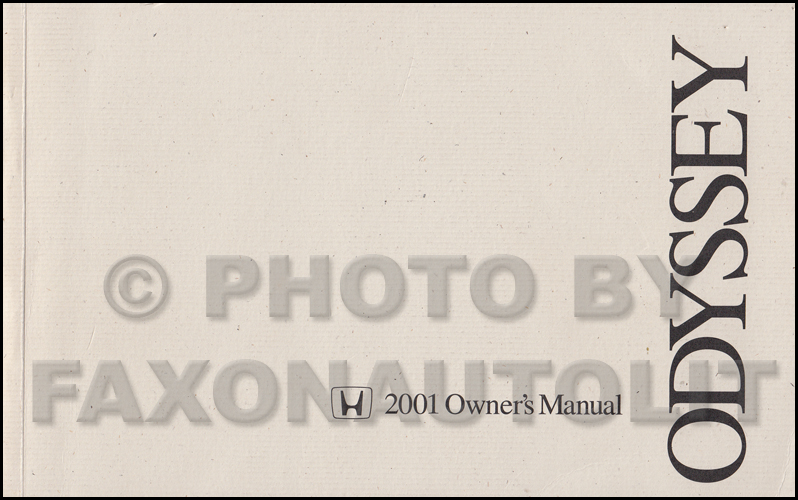 Honda odyssey 2001 user manual #7