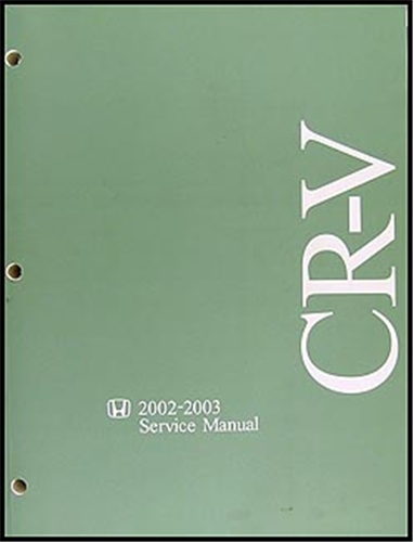 2002 Honda crv factory service manual