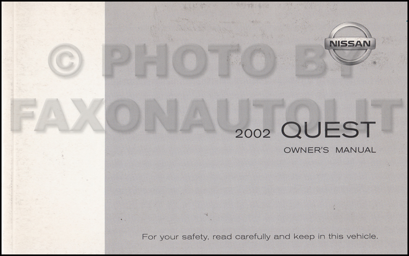 2002 Nissan quest repair manual #8