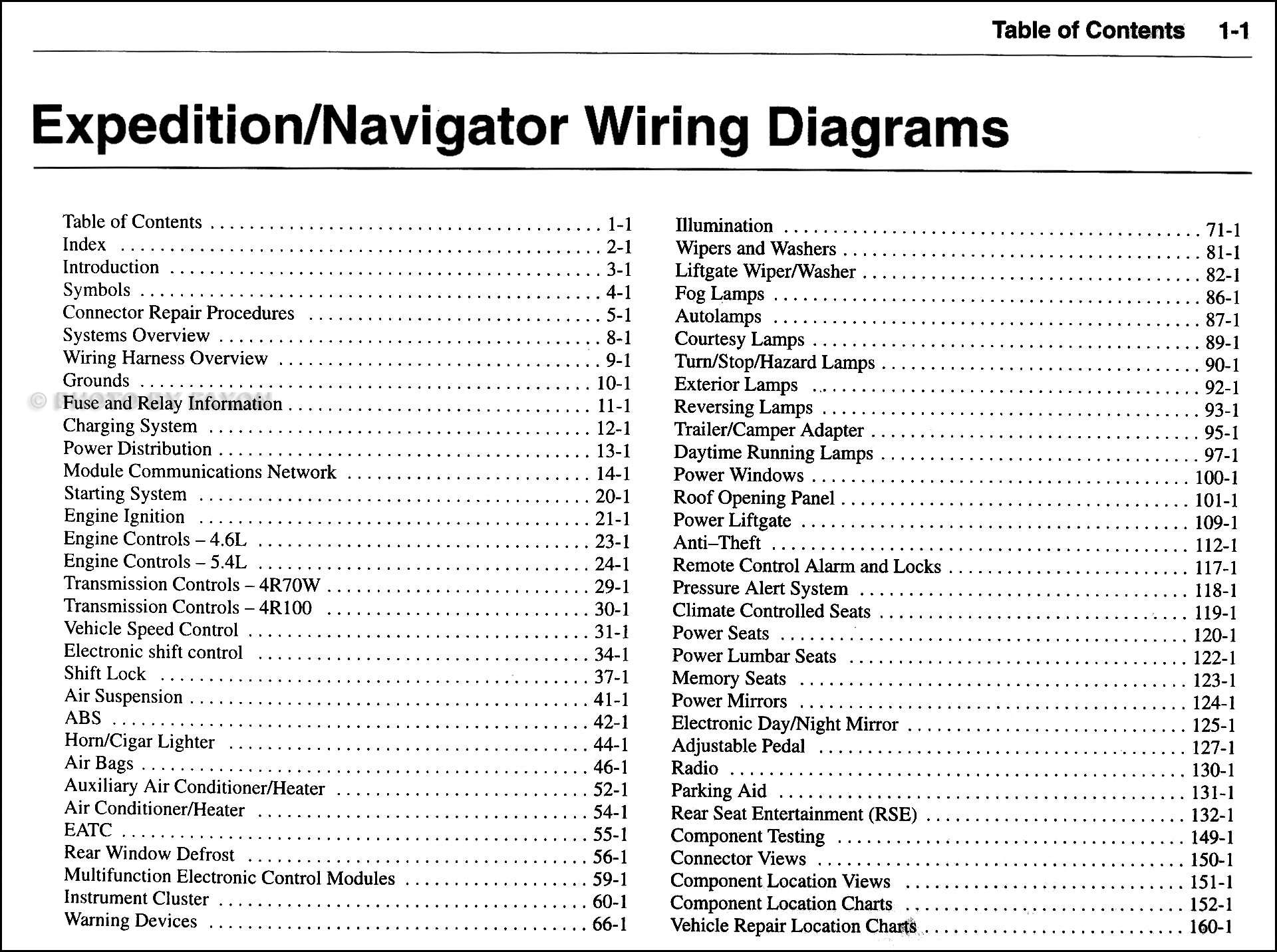 2003 Ford Expedition Lincoln Navigator Wiring Diagram Manual Original