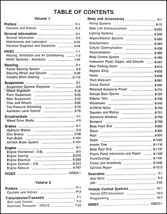 2003 Buick Park Avenue Repair Shop Manual Original 2 Volume Set