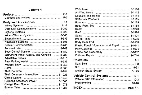 2003 Ck Suv Repair Shop Manual 4 Vol Set Avalanche