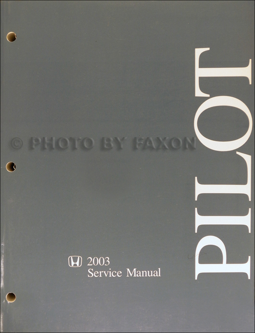 2003 Honda pilot repair manual #4