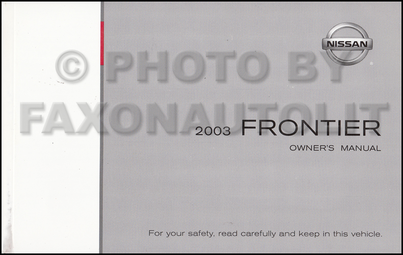 2003 Nissan frontier user manual #8