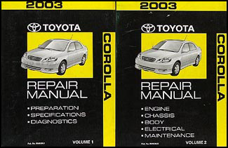 2003-2008 Toyota Corolla Body Collision Repair Shop Manual ...