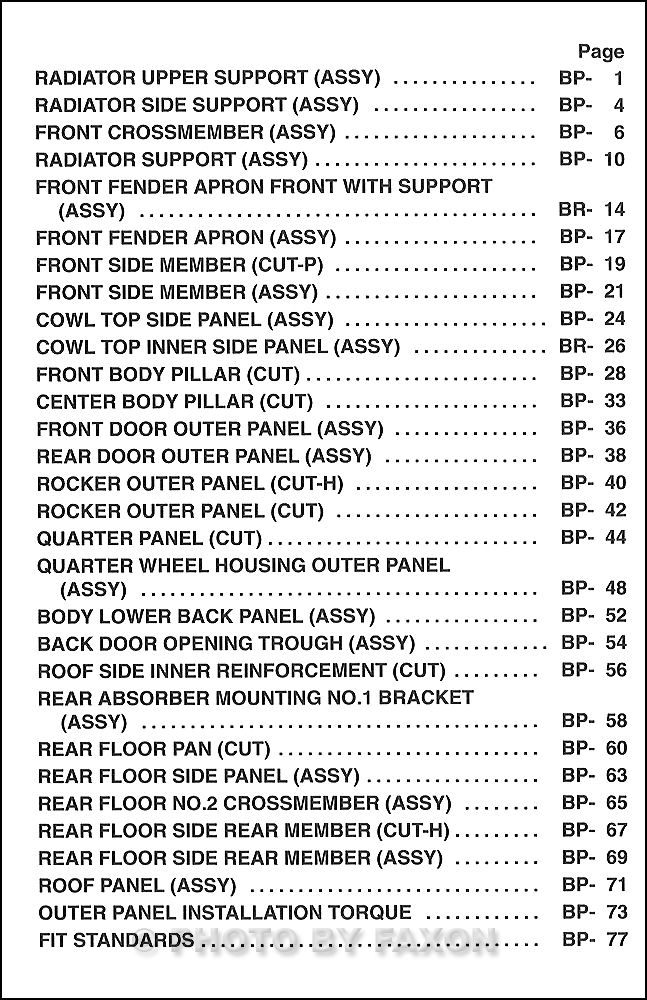 toyota prius body repair manual #5