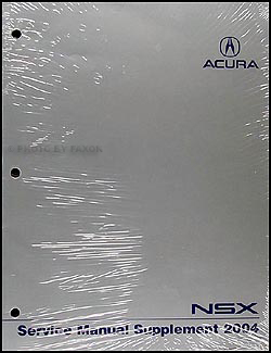 2000 Acura NSX Repair Shop Manual Original Supplement Acura