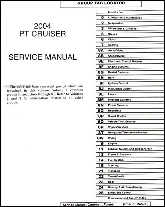 2004 Chrysler pt cruiser service manual #3