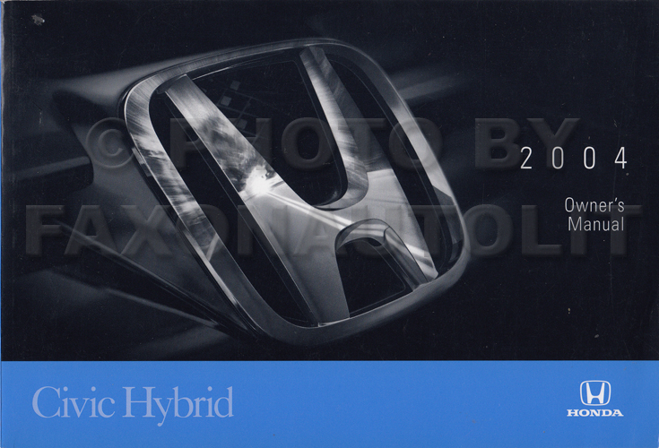 2004 Honda civic hybrid owners manual