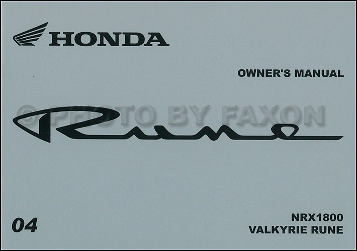 Honda rune owners manual #3