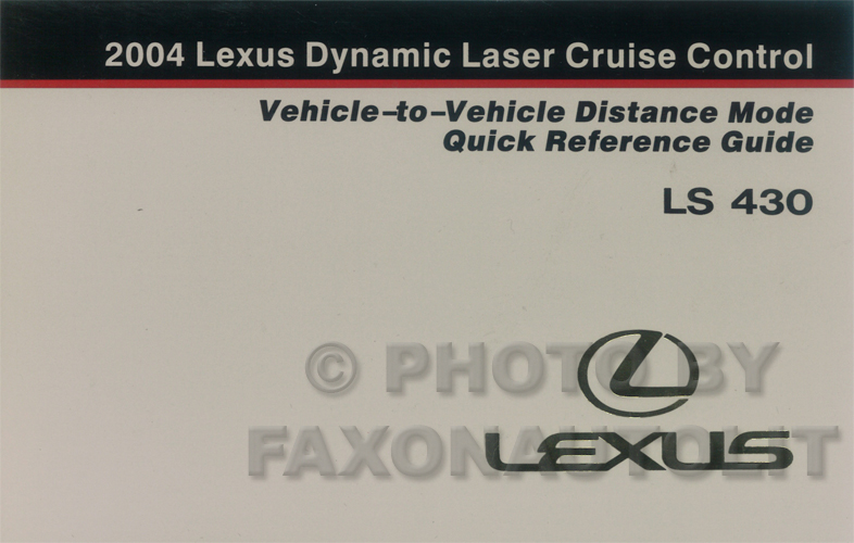 Lexus Ls Owners Manual