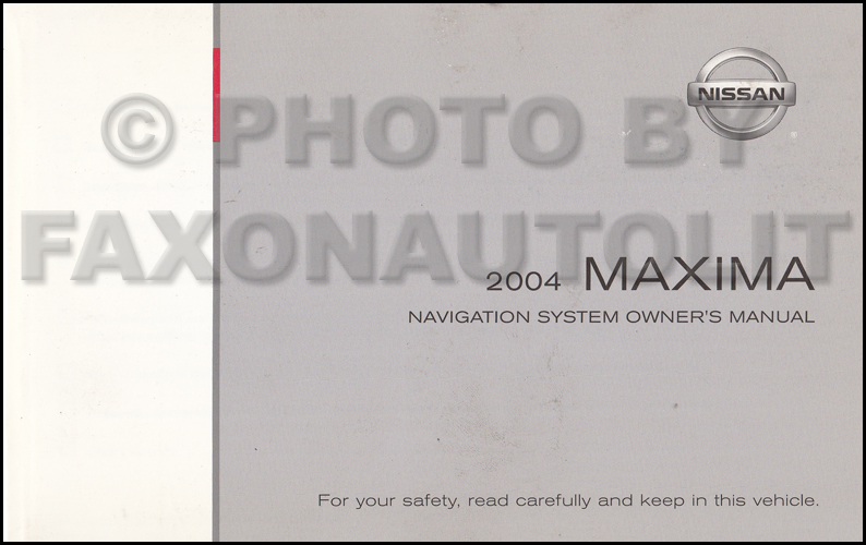 Nissan maxima navigation system manual