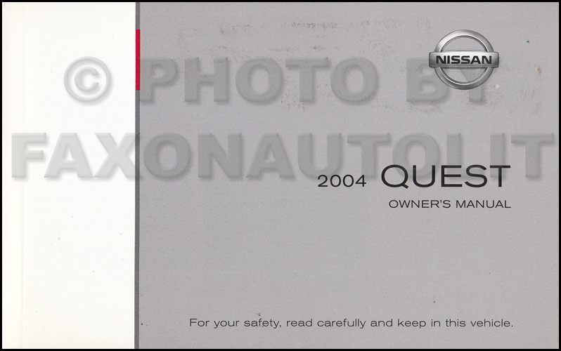 2004 Nissan quest user manual #3