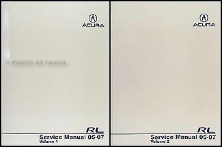 2005 Acura on 2005 2007 Acura Rl Repair Shop Manual Original 2 Volume Set