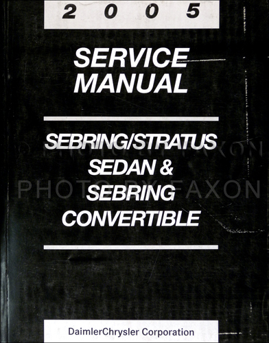2005 Chrysler sebring convertible repair manual #3