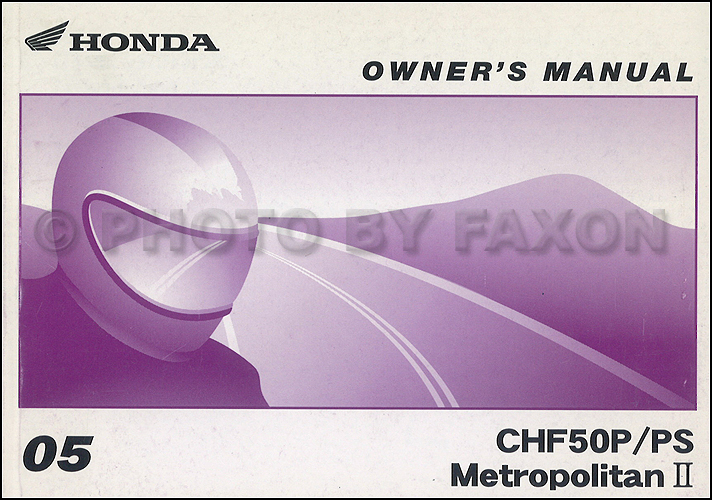 2006 Honda metropolitan owners manual #2