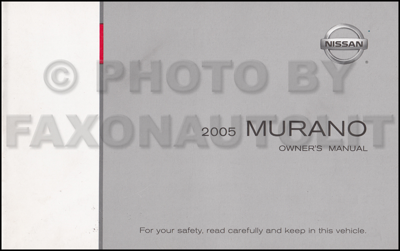 2005 Nissan murano user manual