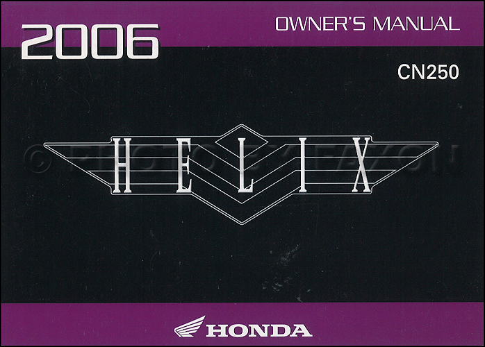 Honda helix owners manuel #3