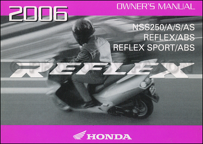 Honda reflex scooter owners manual #5