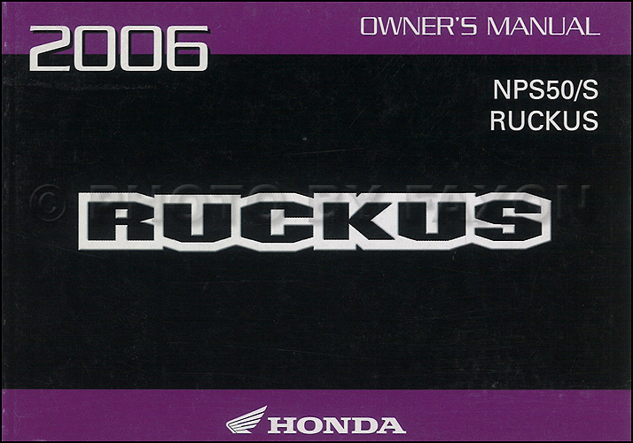 2006 Honda ruckus manual