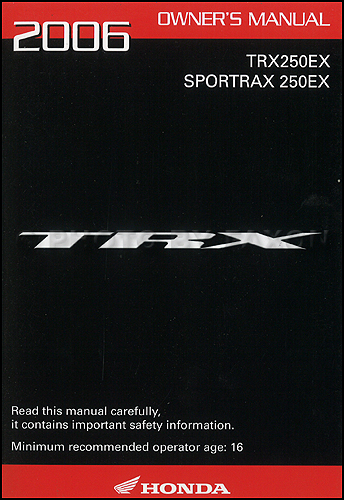 Honda sportrax 450r manual #1