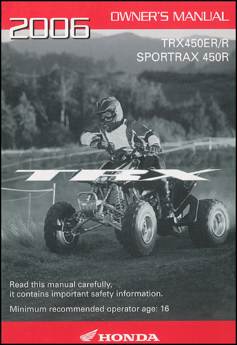 2006 Honda trx450r owners manual #6