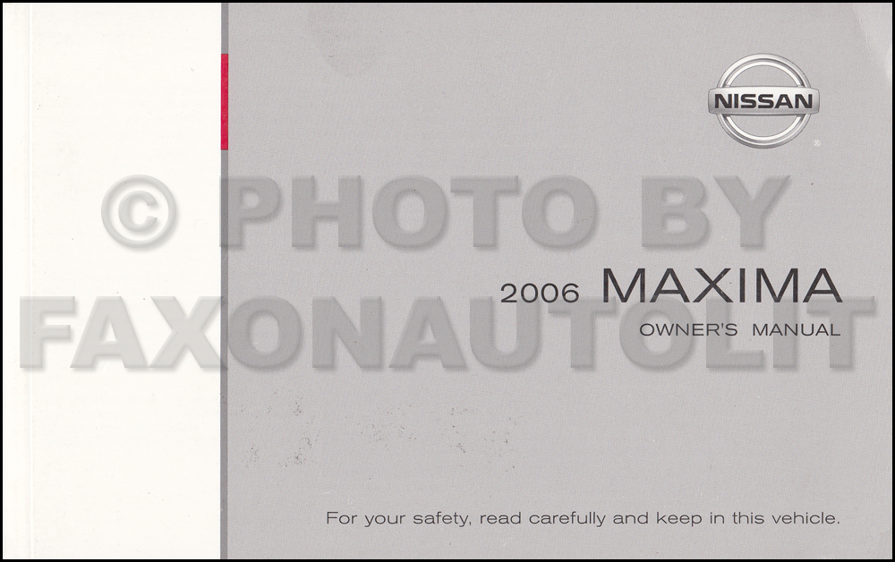 2006 Nissan maxima owner manual #5