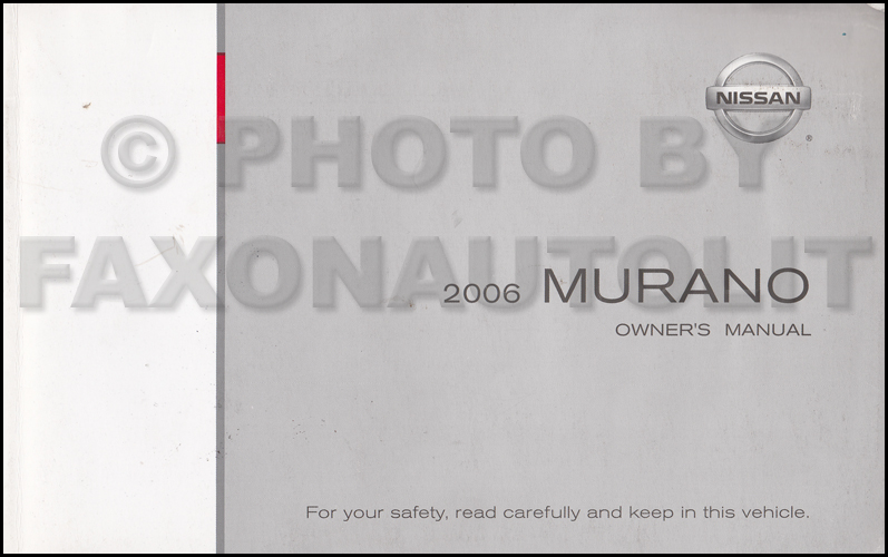 2006 Nissan murano owner manual #10