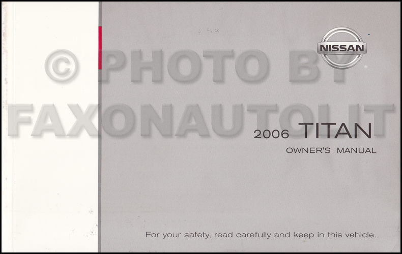 2006 Nissan titan owners manual #7