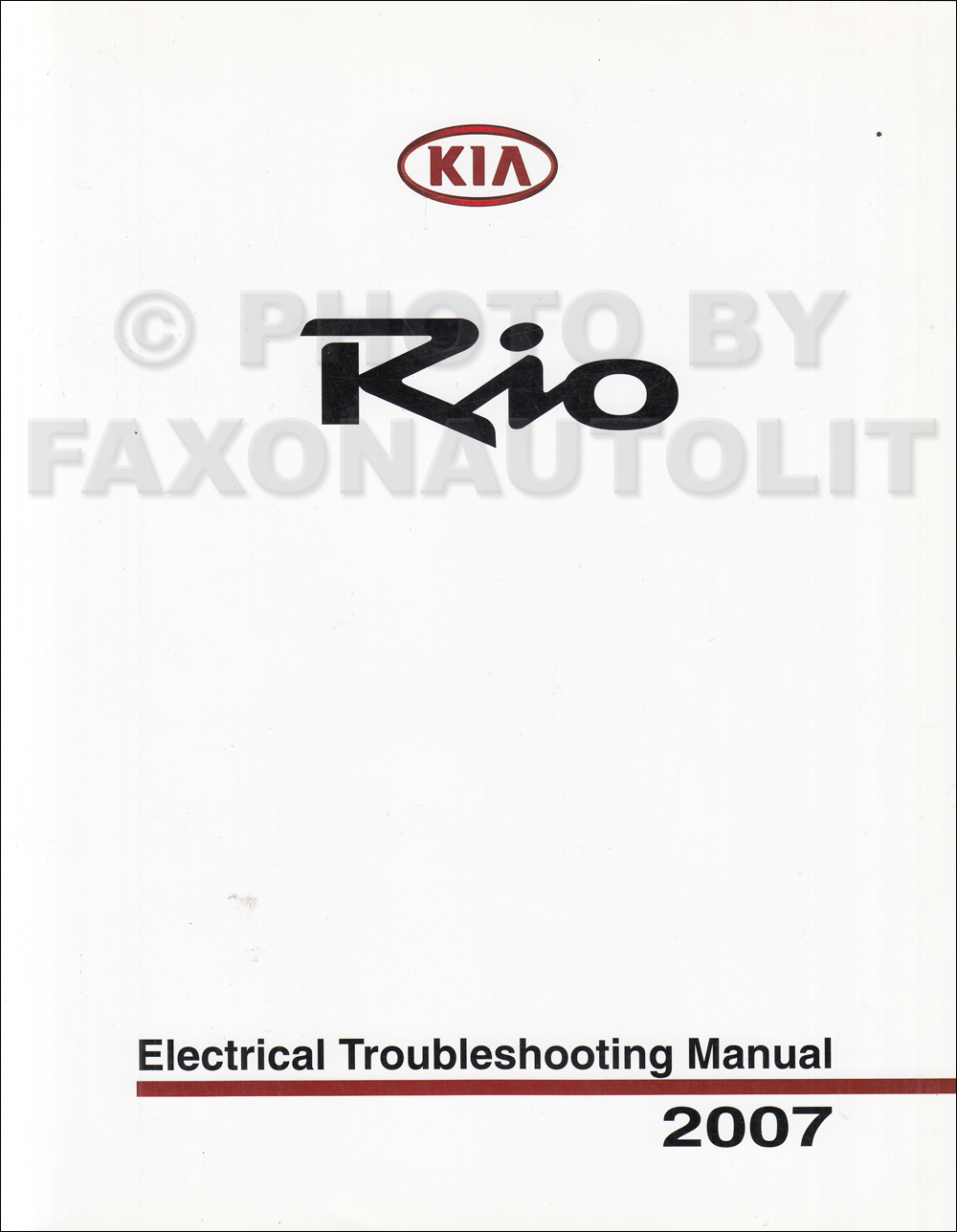 2007 Kia Rio Owners Manual Original