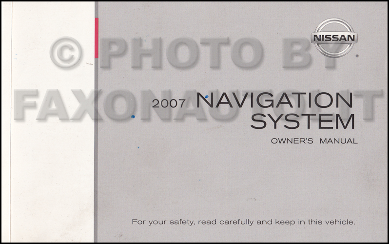 2007 Nissan navigation manual #3