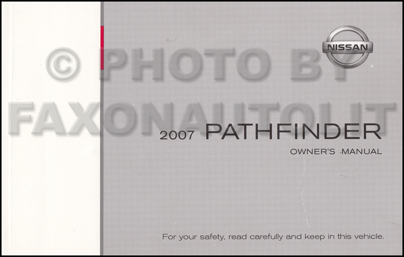 2007 Nissan pathfinder owner manual