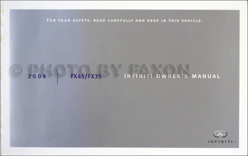 2004 Infiniti FX45 / FX35 Owners Manual FX 45 35 Infiniti