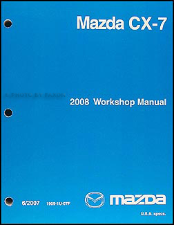 2008 Mazda CX-7 Repair Shop Manual Original Mazda