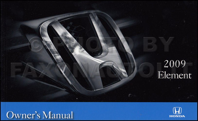 2009 Honda element owners manual