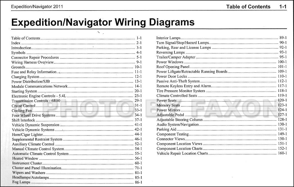 2011 Ford Expedition Lincoln Navigator Wiring Diagram