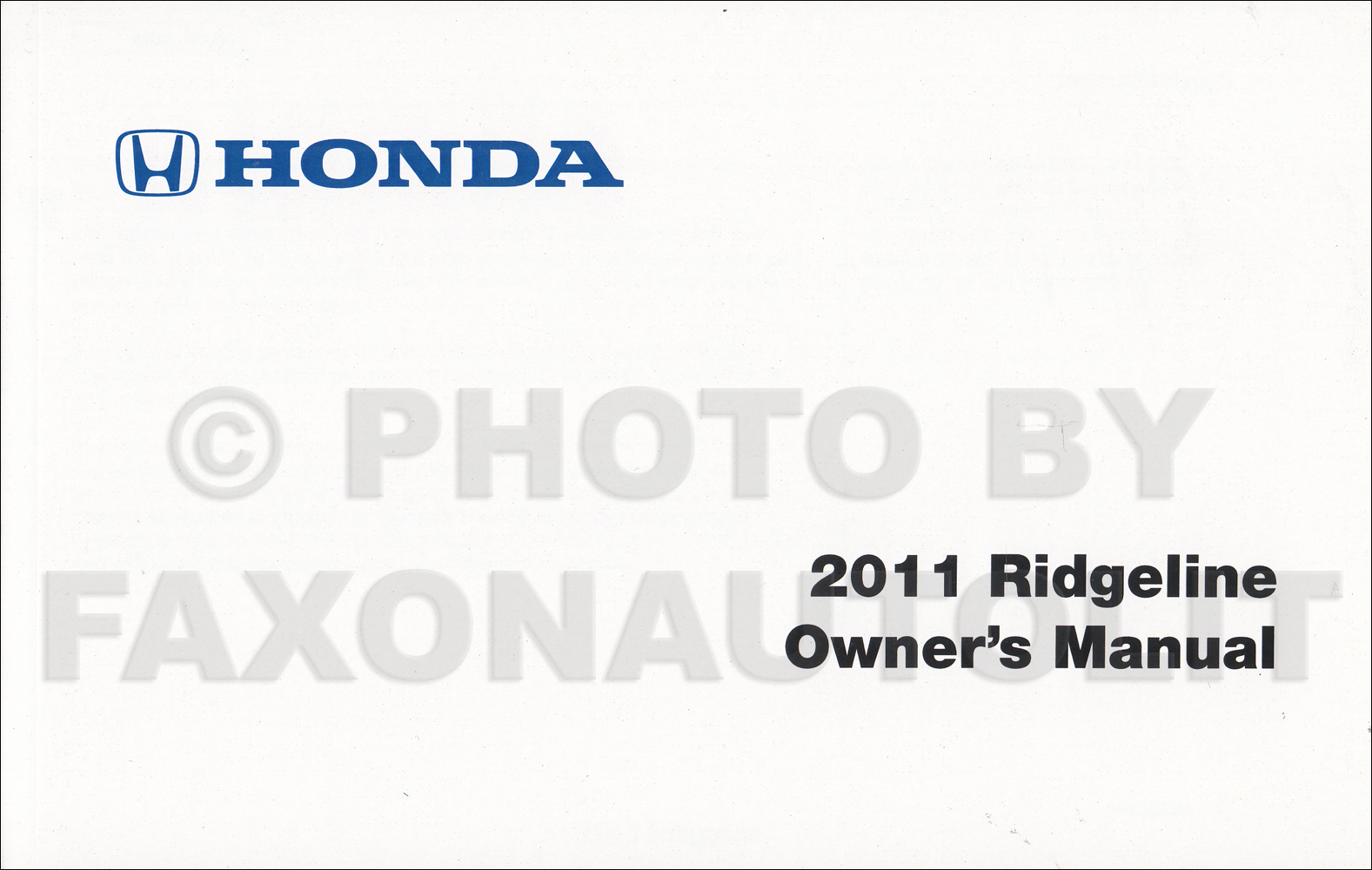 20092011 Honda Ridgeline Repair Shop Manual Original Set