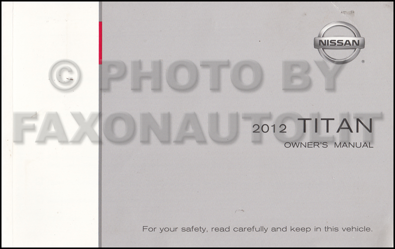 2012 Nissan titan owner manual