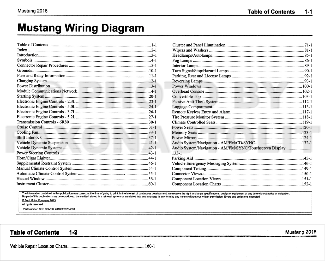 Diagram Mustang Colorized Wiring Diagram Ford For Sale